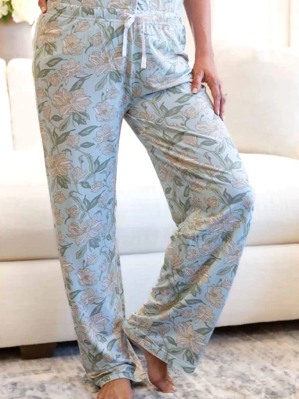 Magnolia Blue Sleep Pants Formal Slim Pants