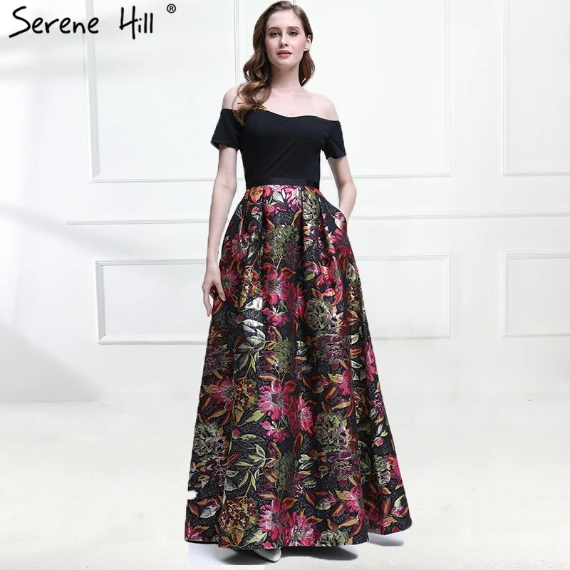 Vintage Beach Prom Dresses Embroidery Flowers Short Sleeves Evening Party Dress LA6401 Tunics Designer luxury