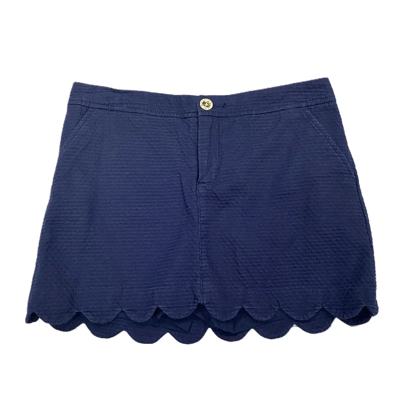 Navy Skirt Designer By Lilly Pulitzer, Size: 4 leather skirt sleek