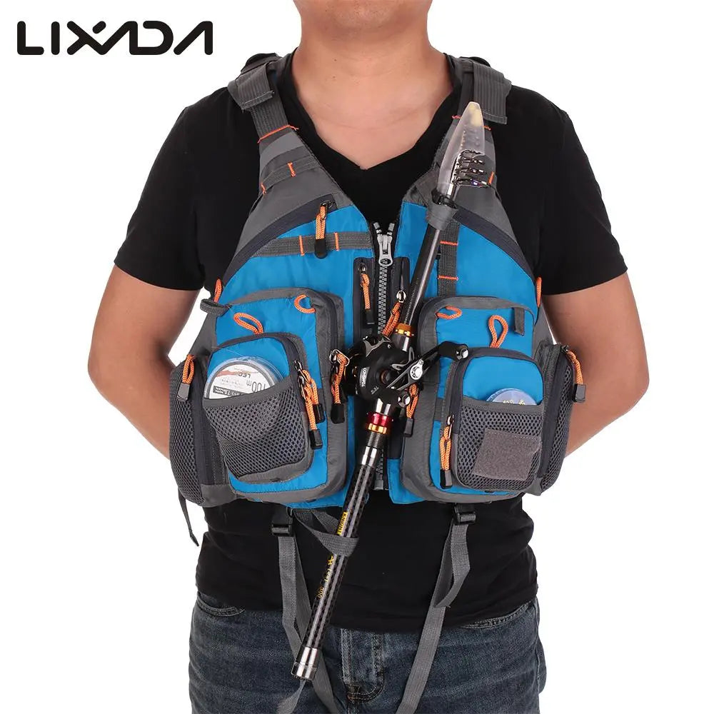 Lixada Outdoor Fishing Vest Sailing Life Jacket Vest EPE foam Floating Kayak Sport Safety Jacket Swimming Pesca рыбалка Tiered Jacket Buttoned Jacket Zippered Jacket