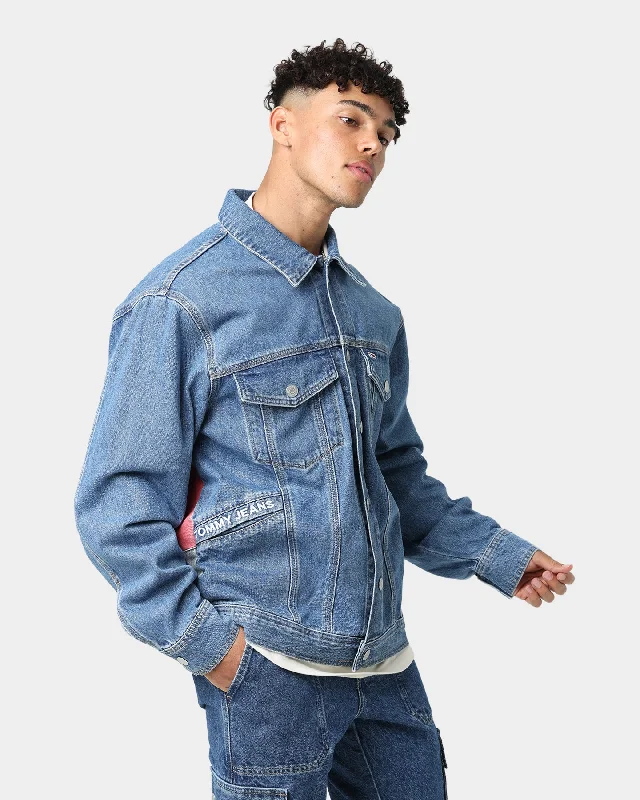 Tommy Jeans TJ Archive Oversized Denim Jacket Denim Medium Embroidered Jacket Appliqued Jacket Beaded Jacket