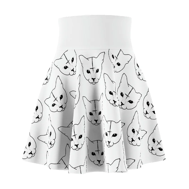 Hell O'Kitty Flowy Skirt wool skirt warm