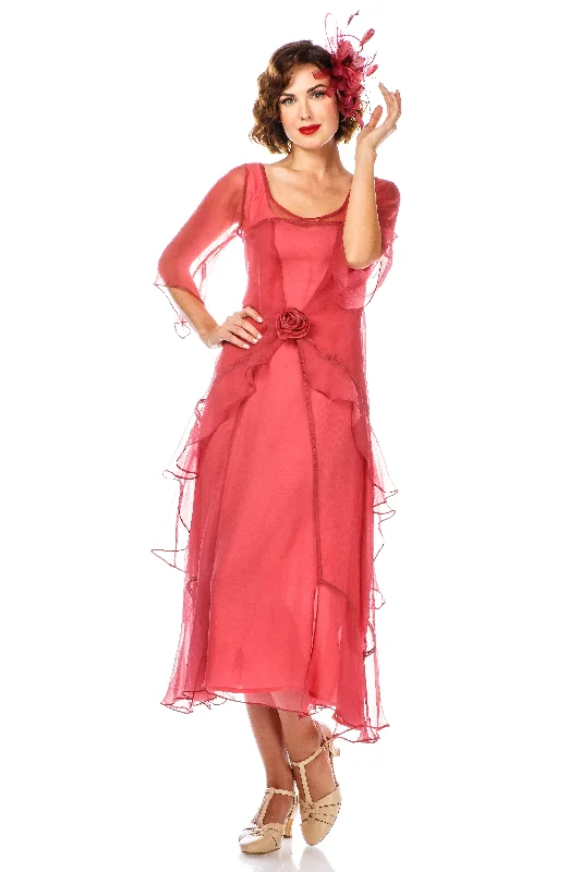 Great Gatsby Party Dress in Rose Blossom by Nataya Tunics Fall fleece