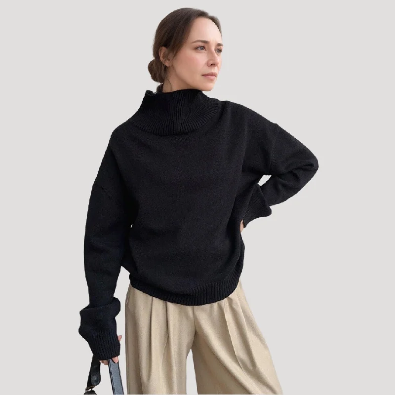Chunky turtleneck sweater Oversized Loose Flowy