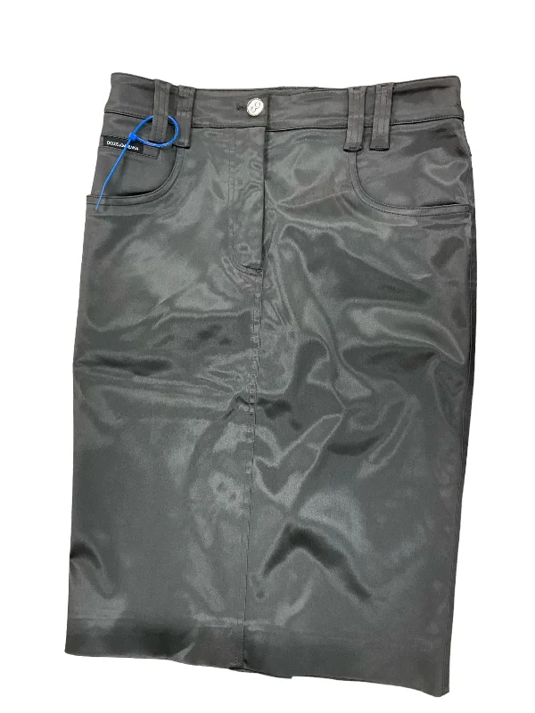 Black Skirt Luxury Designer Dolce And Gabbana, Size S corduroy skirt cozy