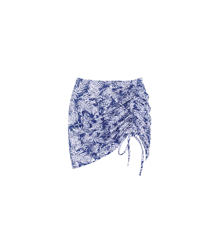 Women's Resort Ruched Mini Skirt patchwork skirt art