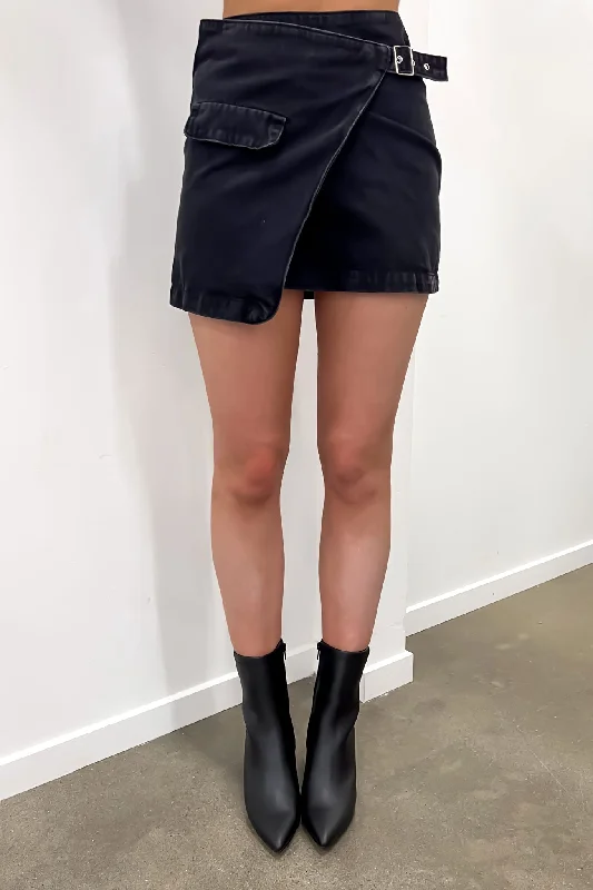 Shai Denim Mini Skirt Black lace skirt delicate