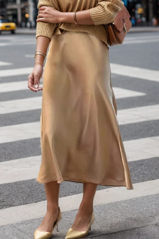 Lovelet High Waist Midi Skirt mini skirt trendy
