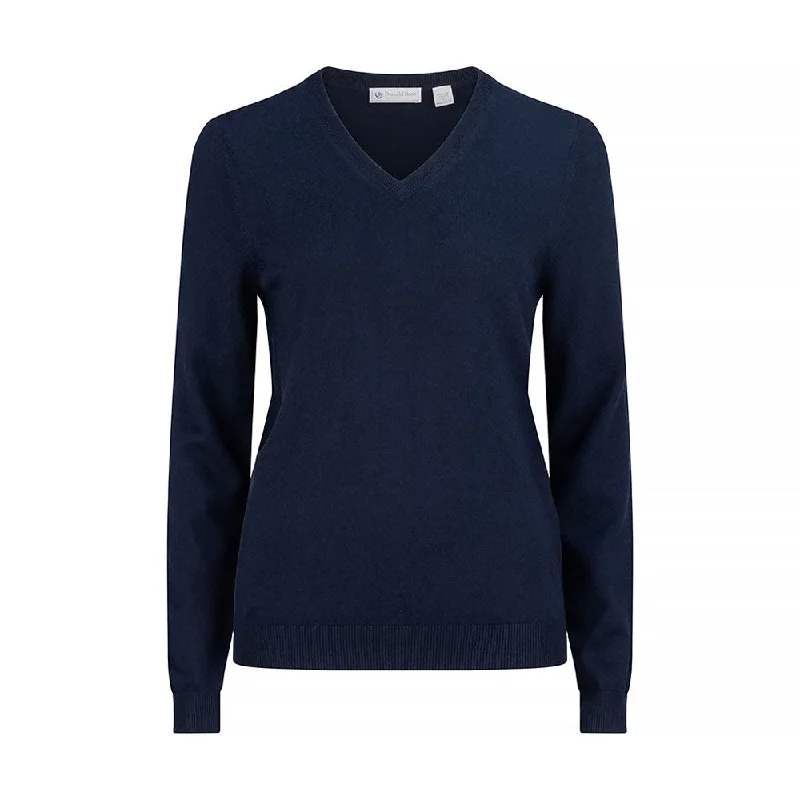 Donald Ross Ladies Sweater - Merino Wool V-Neck, Core Layered Multi-layer Single Layer