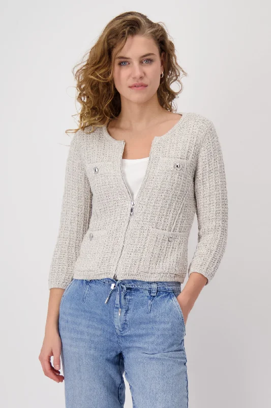 MONARI Tweed Jacket Mesh Jacket Canvas Jacket Denim Jacket