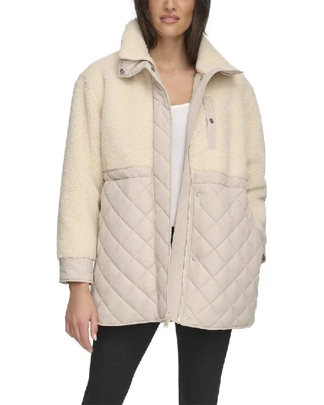 Andrew Marc Longline Quilted Jacket Print Jacket Jacquard Jacket Patchwork Jacket