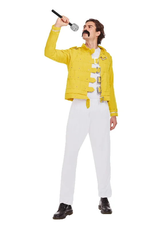 80s Rock Legend Yellow Jacket Musician Costume Fitted Jacket Loose Jacket Oversized Jacket