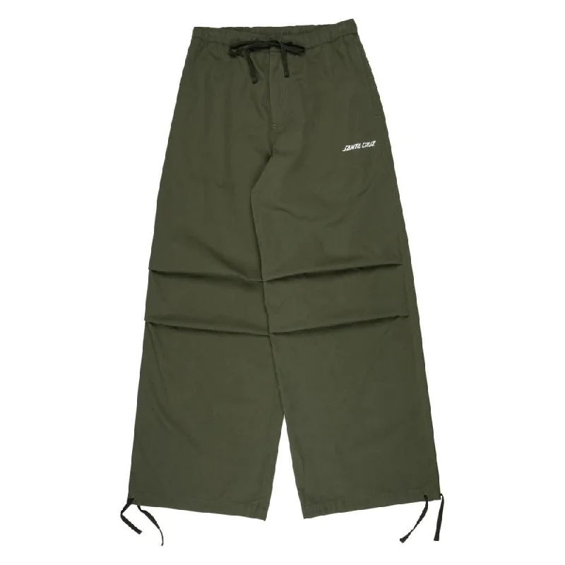 Santa Cruz Womens Pant Strip Parachute - Khaki Chic Black Leggings