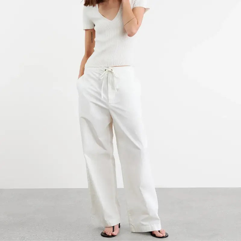 Kai Pant in White Comfortable Jogging Pants