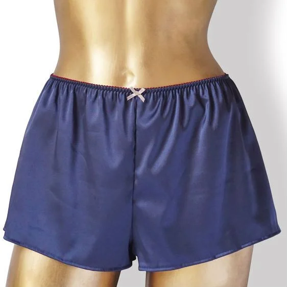 Flared Pants Lecteur Navy Stylish Elastic Waist Pants