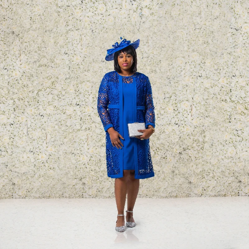 Royal Lace Dress with Long Jacket Nylon Jacket Polyester Jacket Spandex Jacket