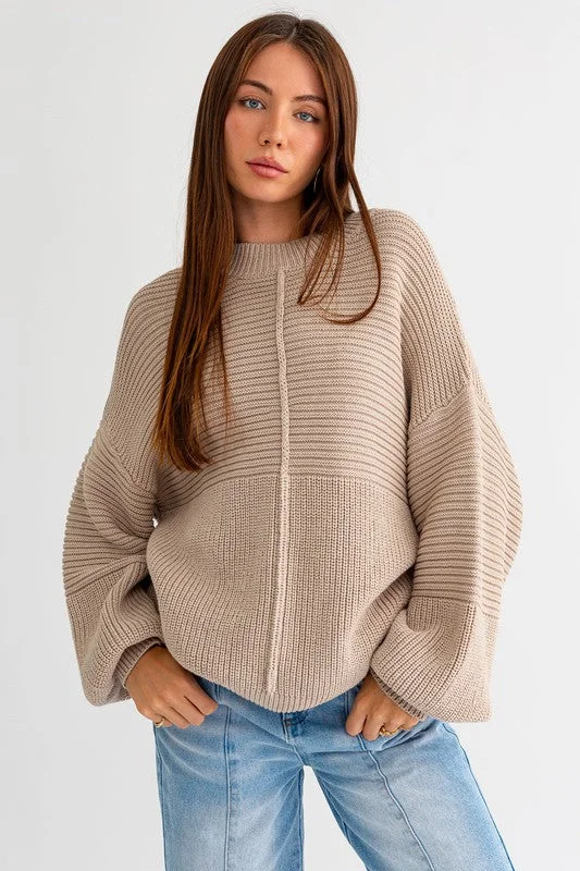 Cozy Ribbed Knit Sweater Sweater Knitwear Pullover