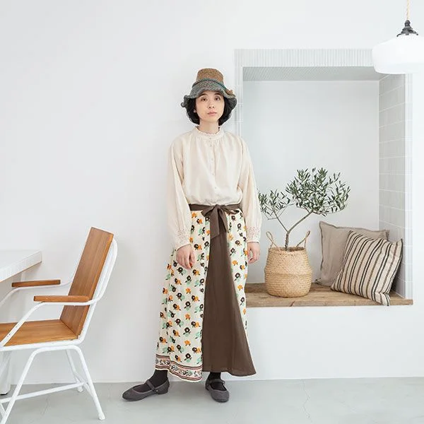 Skirt Painted Flower [20% OFF] midi skirt versatile