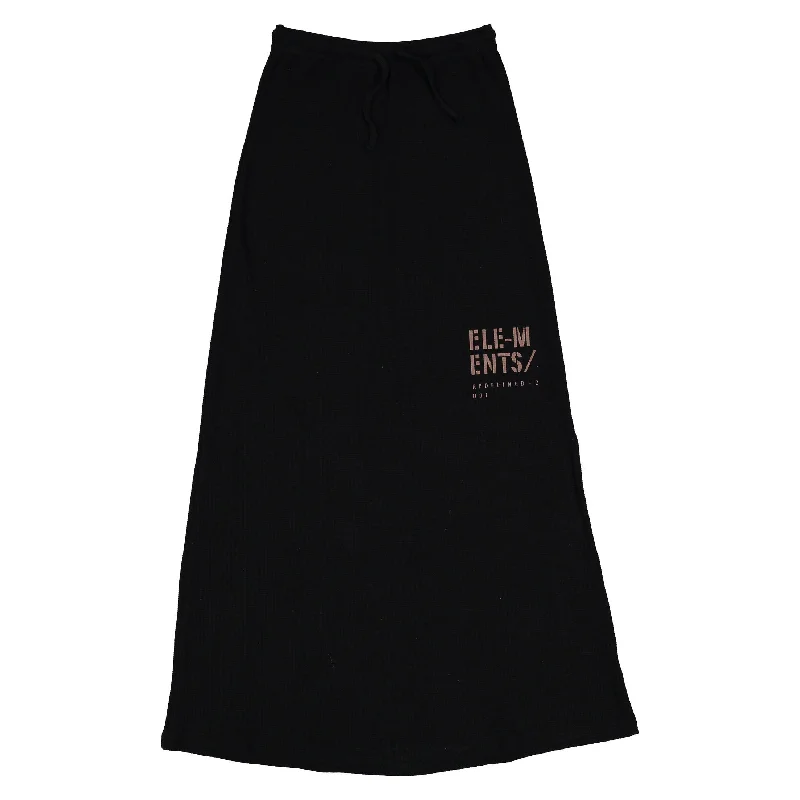 ELEMENTS Black Stamped Waffle Skirt corduroy skirt durable