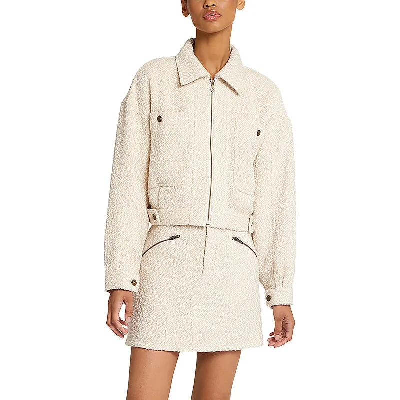 Joie Womens Osma Crop  Shirt Jacket Front Pockets Side Pockets Patch Pockets
