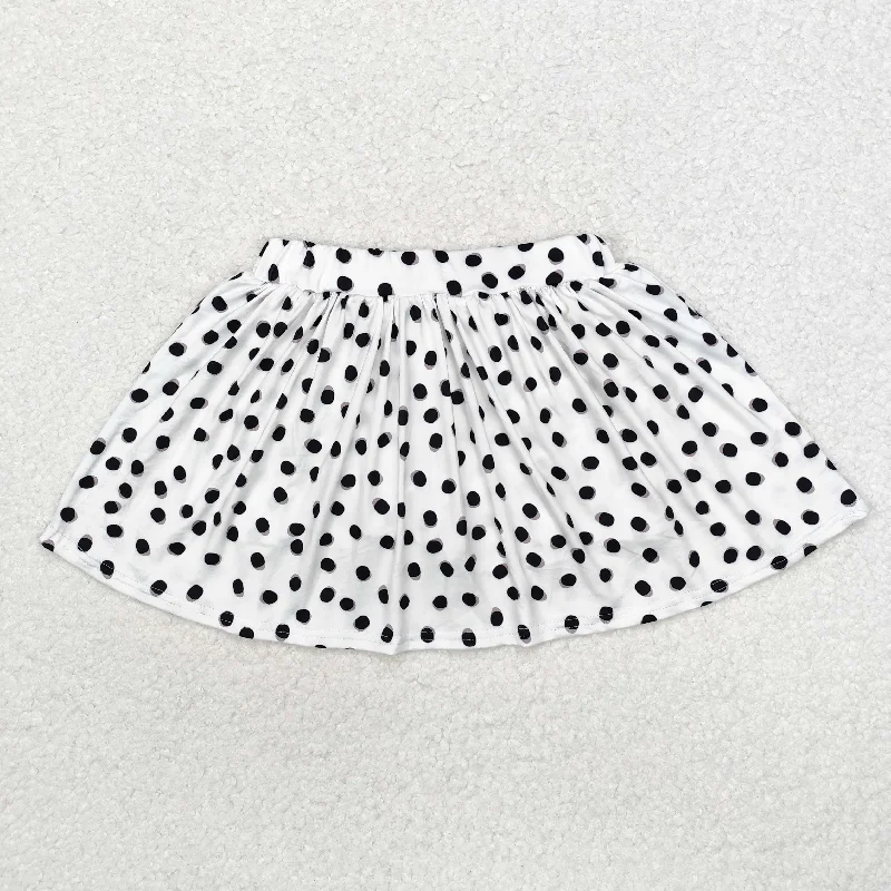 GLK0031 Black polka dot white skirt lightweight skirt design
