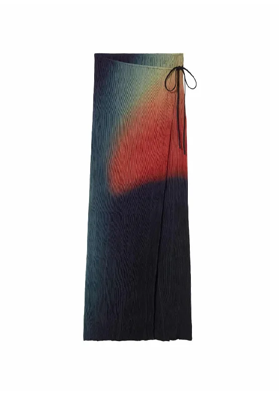 PAULINE SKIRT BOOKEH RED MULTICOLOR wrap skirt elegant