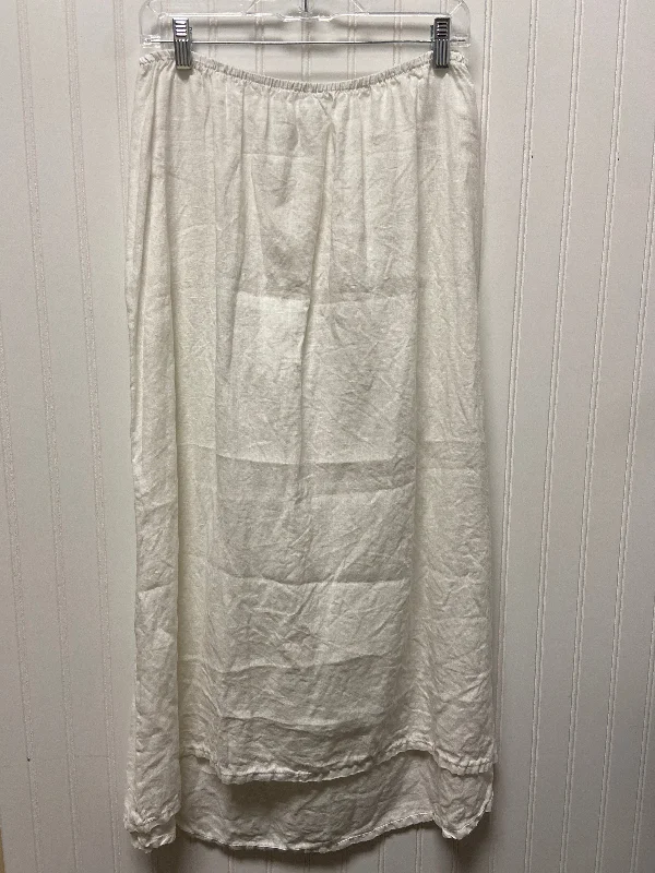 White Skirt Designer Bryn Walker, Size 10 cashmere skirt plush