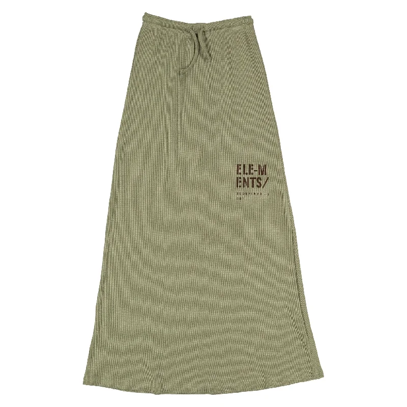 ELEMENTS Olive Stamped Waffle Skirt lace skirt elegant