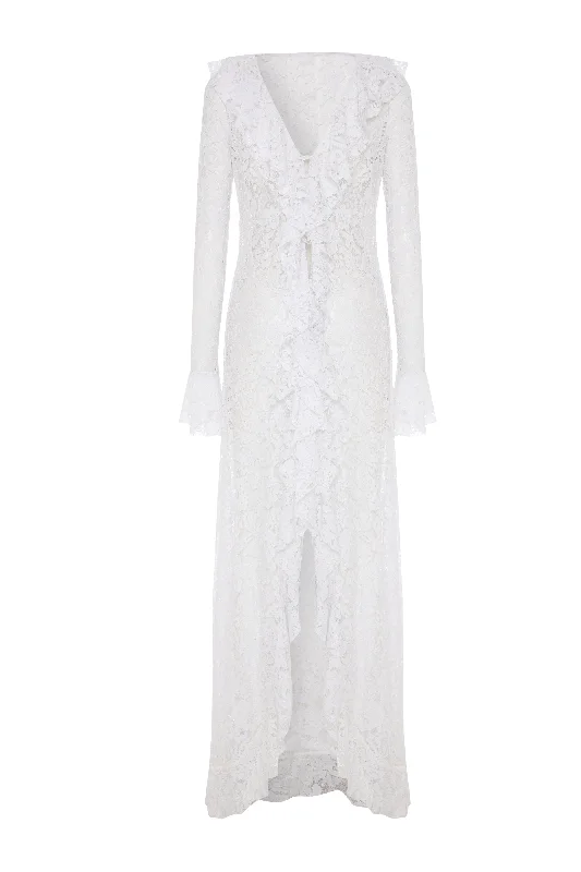 Choux Jacket Dress White Chenille Jacket Brocade Jacket Lace Jacket