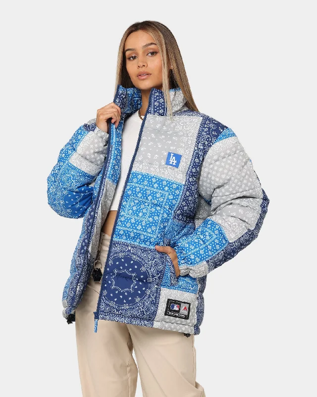 Majestic Athletic Los Angeles Dodgers Bandana Paisley Jacket Contrast Aop Paisley Fleece Jacket Down Jacket Feather Jacket