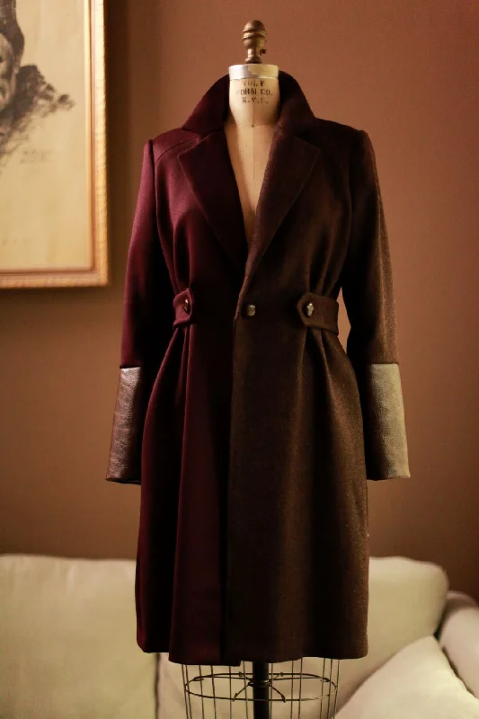 Brown Wool Women's Jacket Zippered Jacket Buttoned Jacket Snapped Jacket
