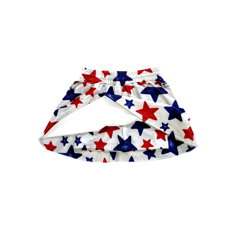 Preorder GLK0055 American Girl White Red Blue Flag skirts shorts Summer clothes  202501 satin skirt smooth