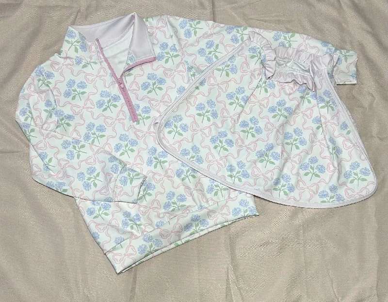 GLD1012 Baby girl Light Pink Bow stand-up long sleeve Top skirts boutique summer sets 202503 RTS corduroy skirt durable