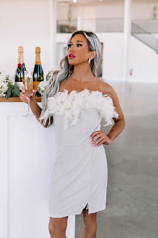 Reason To Party Dress In Champagne Pencil Length Work