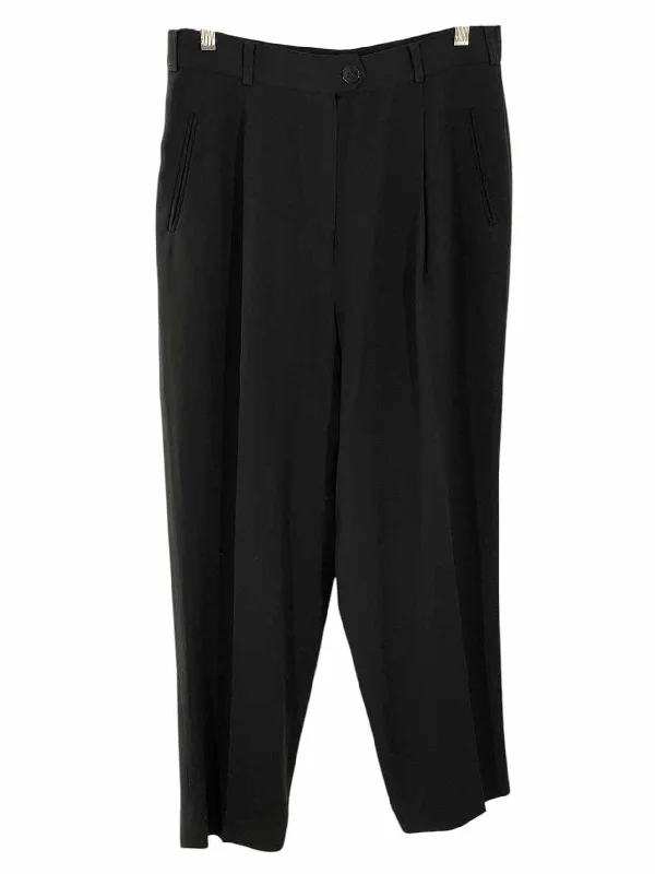 Holt Renfrew Size 10 Black Pants Classic Flared Pants