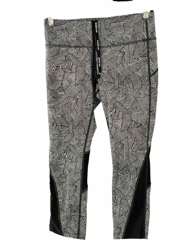 Nike Size S Black White Striped Athletic Pants Cozy Lounge Pants