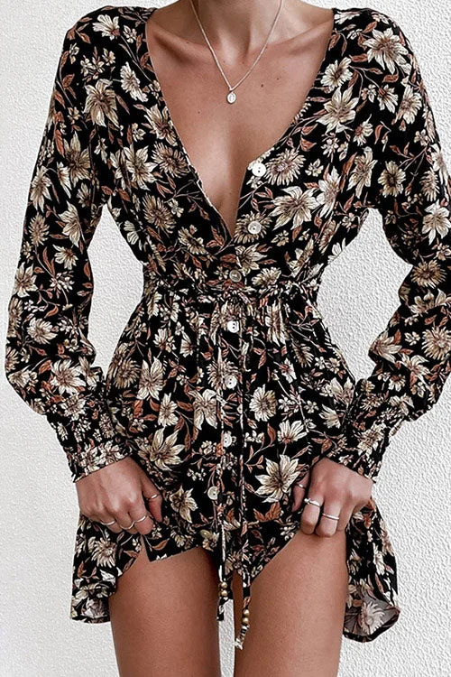 Sexy A-Line Black Long sleeve Party Dress Tunics Velvet soft