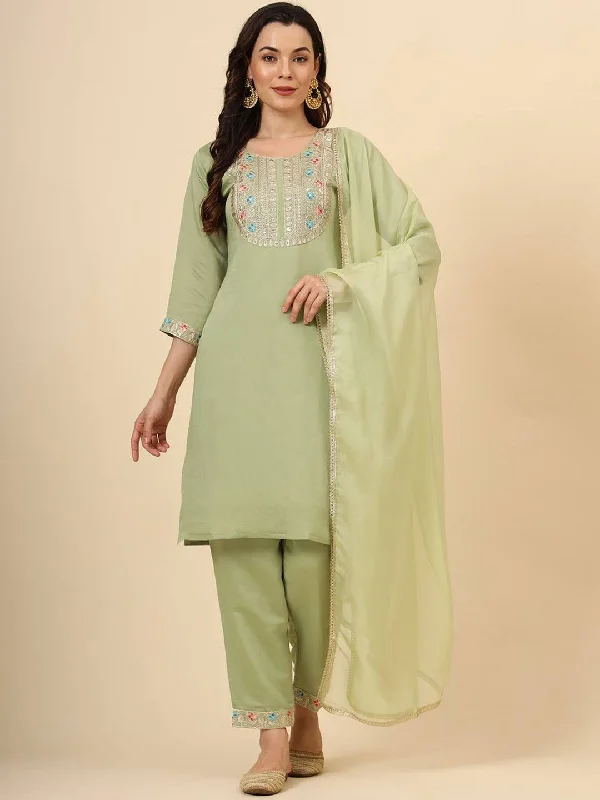Pista Trendy Designer Readymade Pant Suit With Embroidery Work Comfortable Jogger Trousers