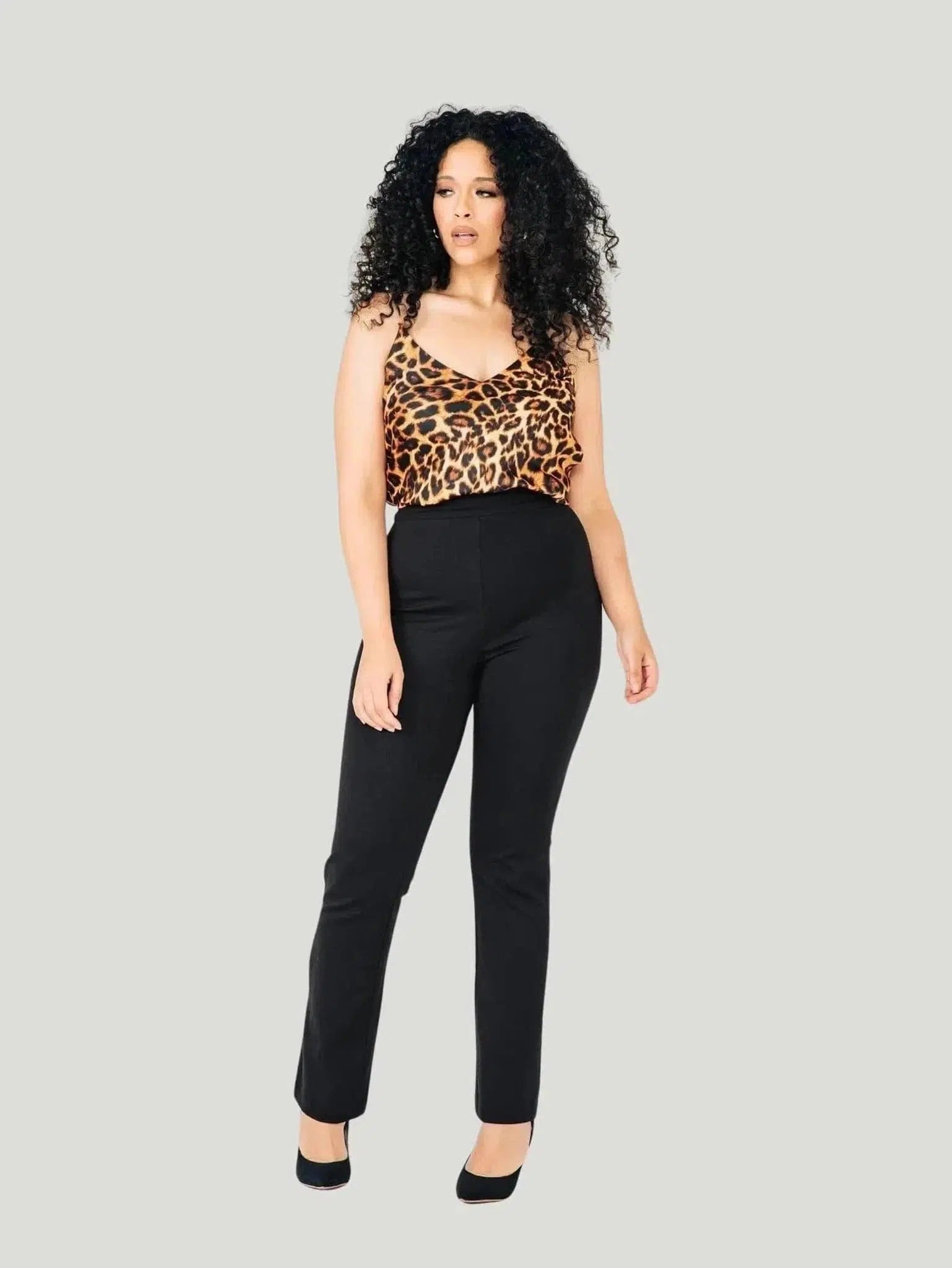 Chloe Kristyn Brennan Straight Leg Ponte Pant Elegant Palazzo Trousers
