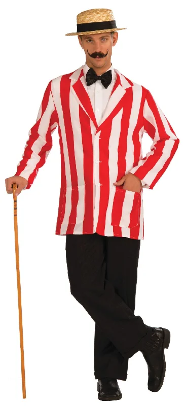 Mens Old Time Jacket Adult Costume Male Halloween Tailored Jacket Straight Jacket A-Line Jacket