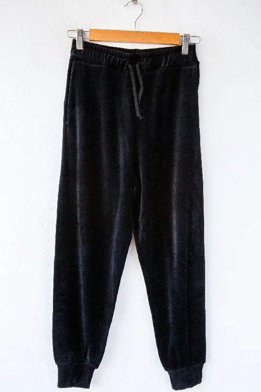 Gnomo Velour Pant Trendy Wide-Legged Trousers