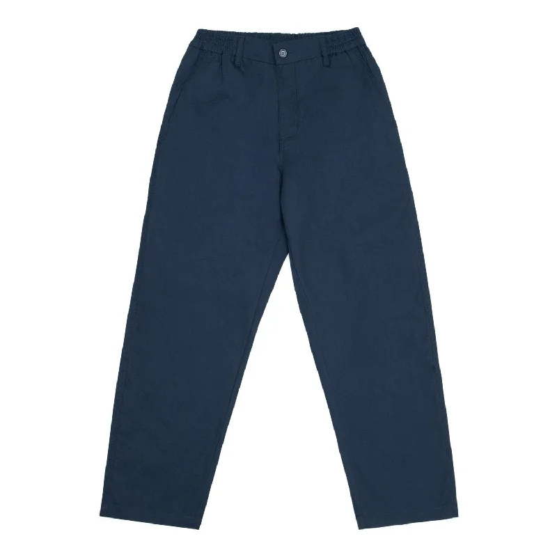 WKND Loosies Ripstop Pants Navy Trendy High-Waist Trousers