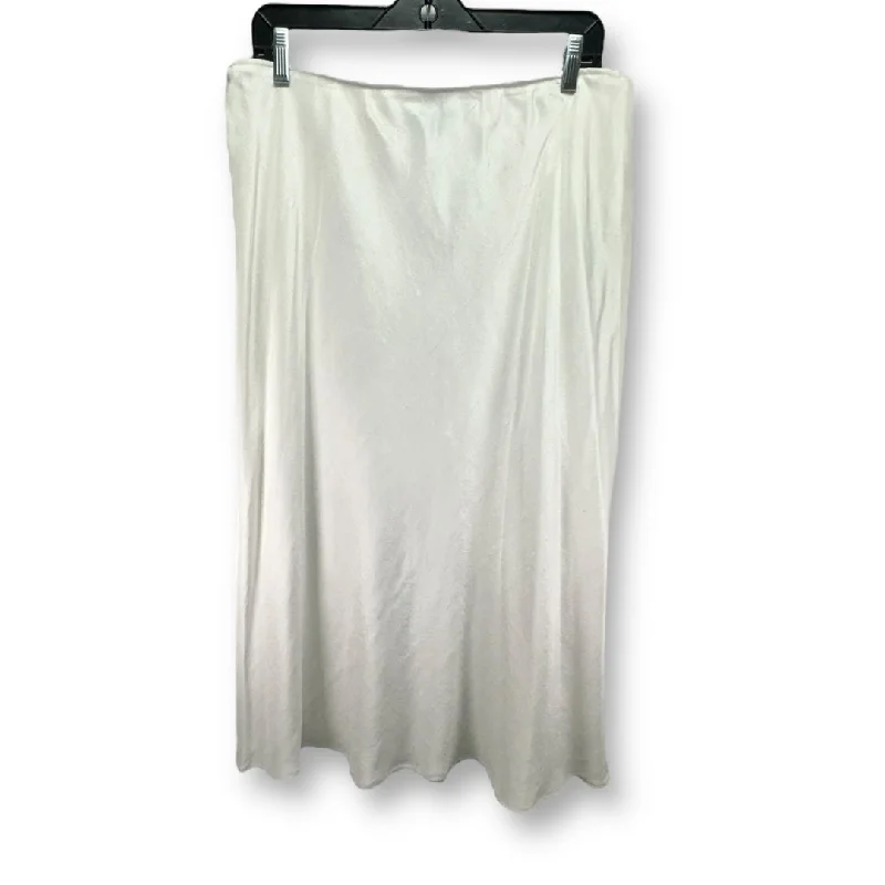 Skirt Designer By Eileen Fisher In Grey, Size: L chiffon skirt delicate