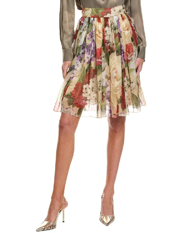Dolce & Gabbana Silk Skirt lace skirt romantic