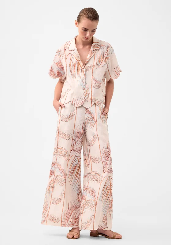 Rowie Linen Pant_Print Chic Wool Trousers