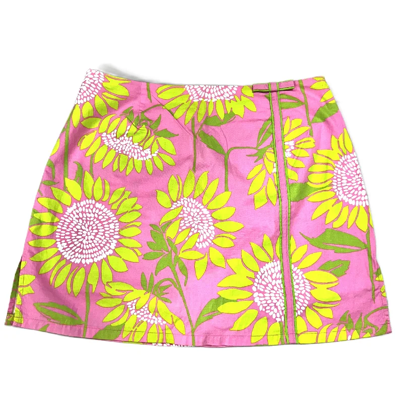 Green & Pink Skirt Designer By Lilly Pulitzer, Size: 4 seamless skirt comfort