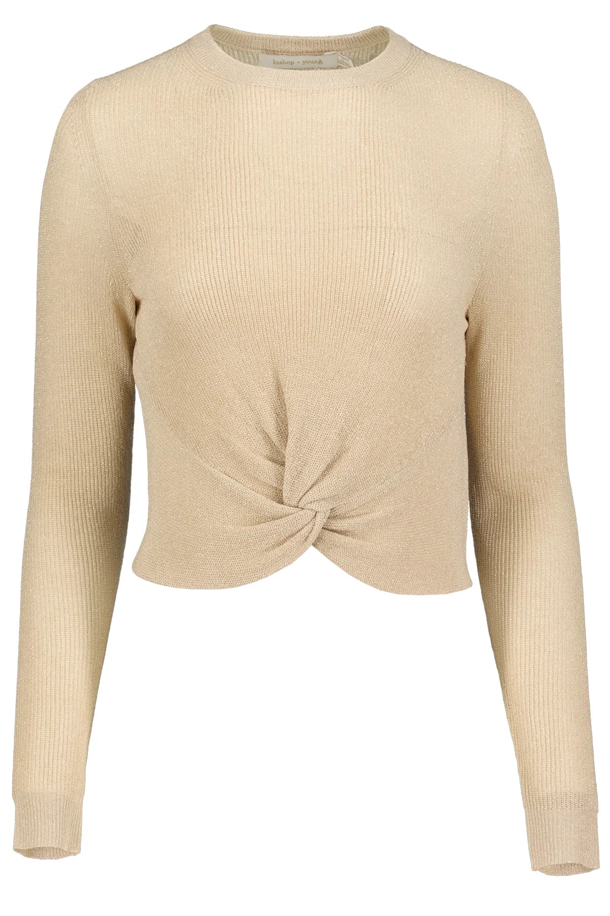 lurex twist front sweater Spandex Blend Rayon Blend Denim Blend