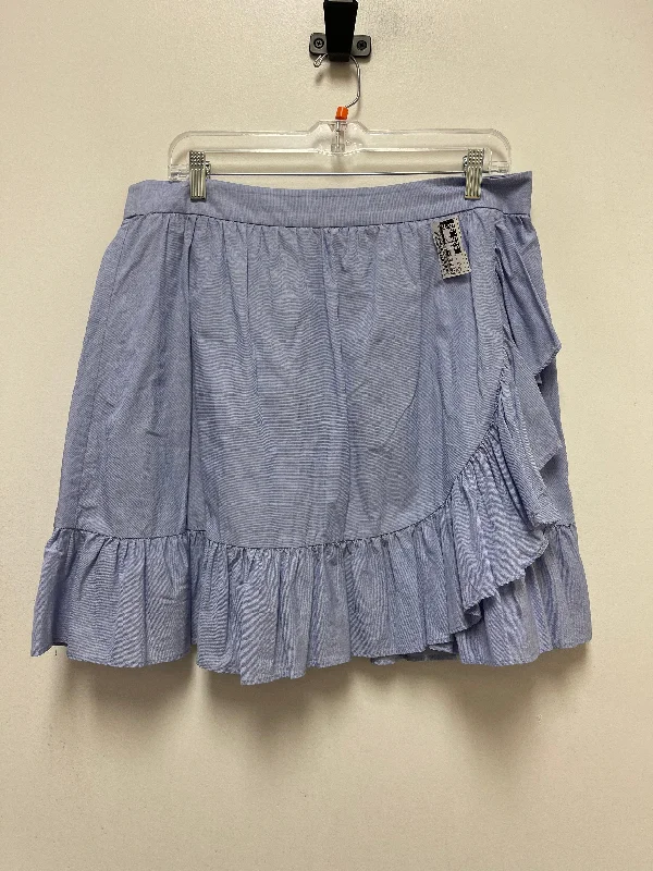 Blue Skirt Designer Kate Spade, Size 14 velvet skirt luxurious