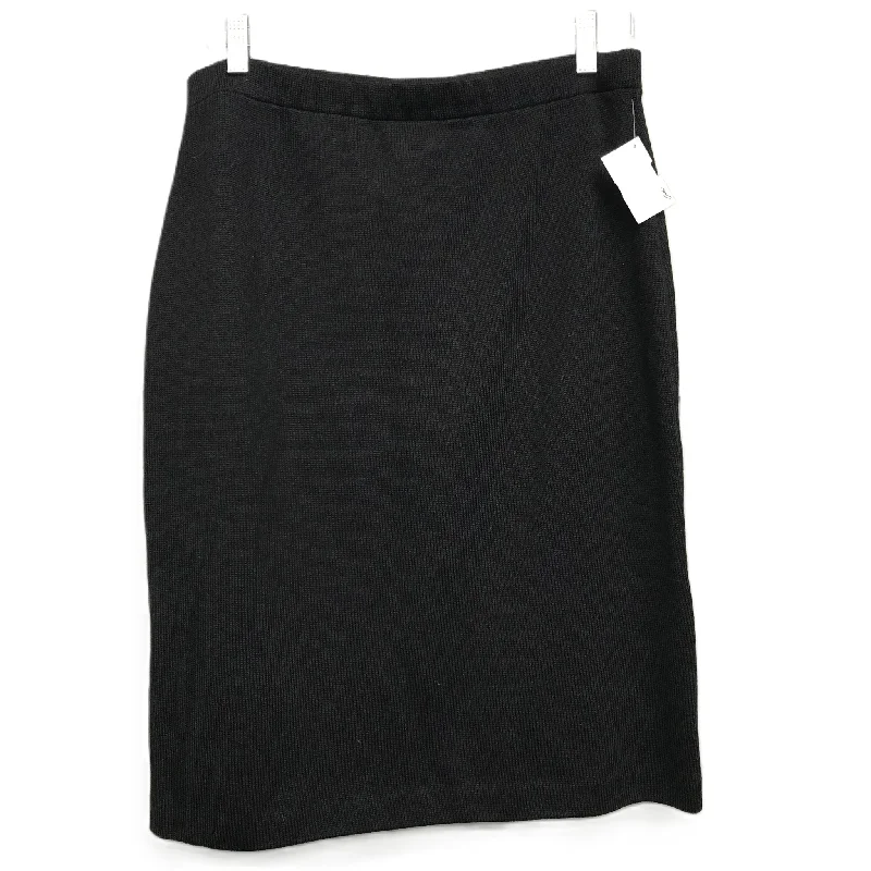 Skirt Designer By St John Collection In Black, Size: 8 satin skirt smooth