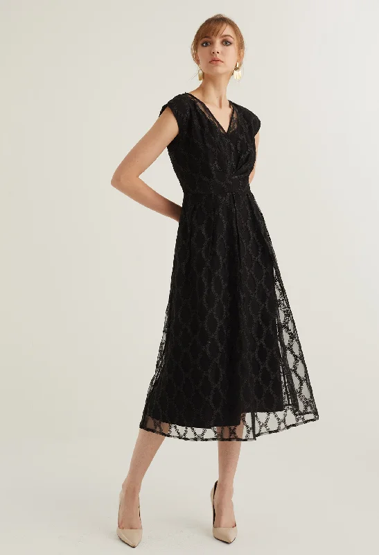 See Through Lace Detail Party Dress Tunics Review highly